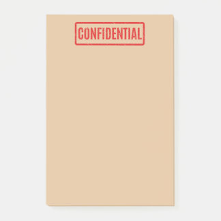 Stamped Confidential Post-it Notes