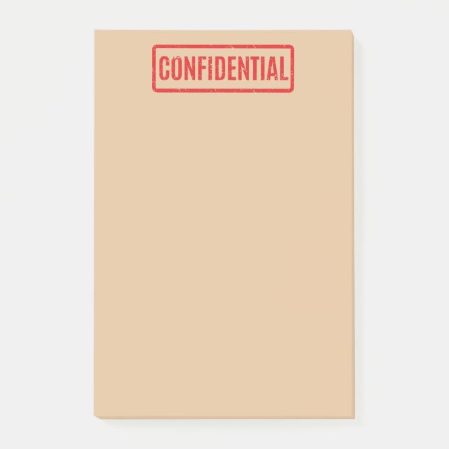 Stamped Confidential Post-it Notes (Front)