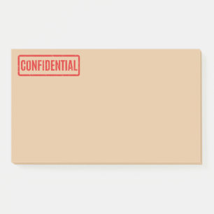 Stamped Confidential Post-it Notes