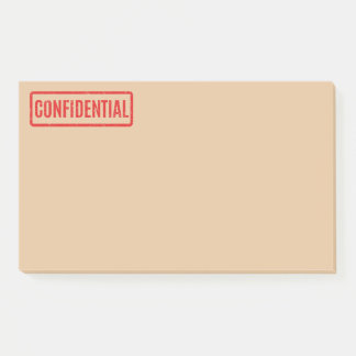 Stamped Confidential Post-it Notes