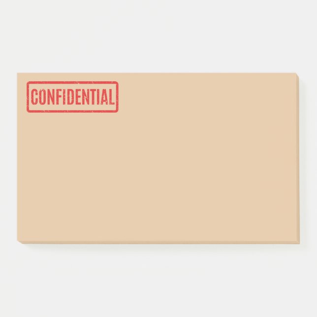 Stamped Confidential Post-it Notes (Front)