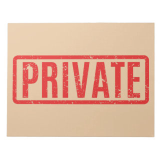 Stamped Private Notepad