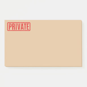 Stamped Private Post-it Notes