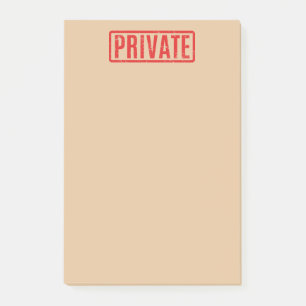 Stamped Private Post-it Notes