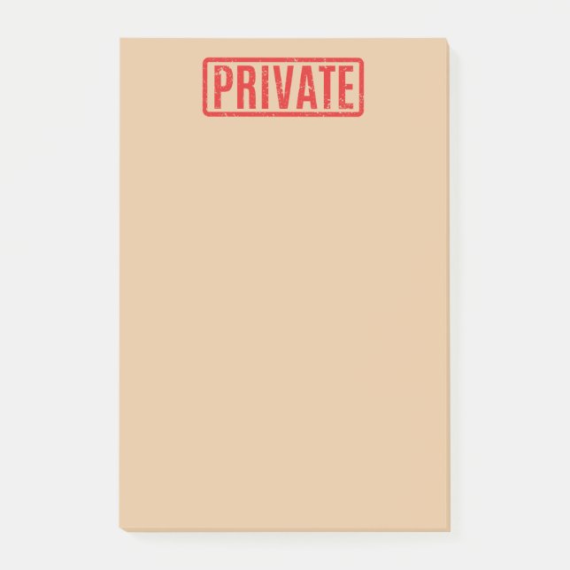 Stamped Private Post-it Notes (Front)