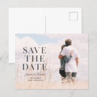 Stamped Serif Wording Announcement Postcard
