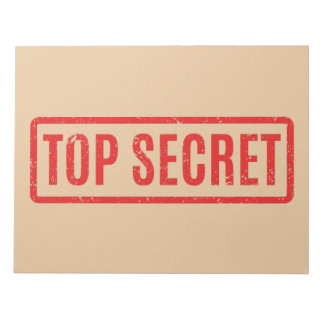 Stamped Top Secret Notepad