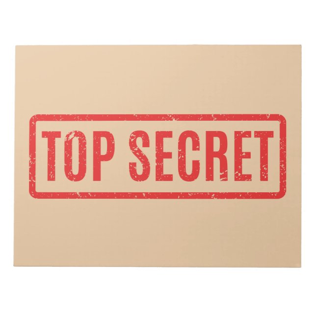 Stamped Top Secret Notepad (Front)