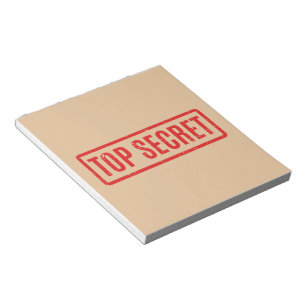 Stamped Top Secret Notepad