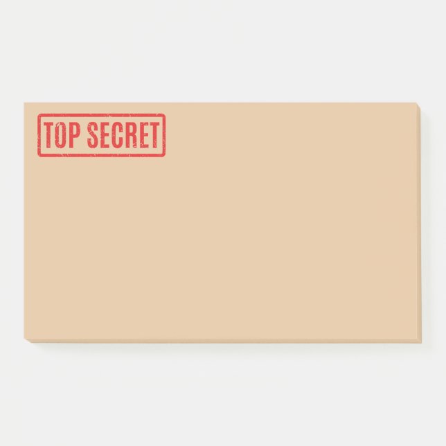 Stamped Top Secret Post-it Notes (Front)