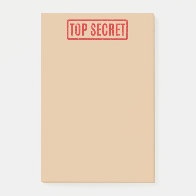 Stamped Top Secret Post-it Notes (Front)