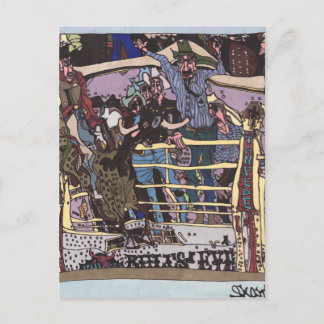 Stampede 8 seconds postcard