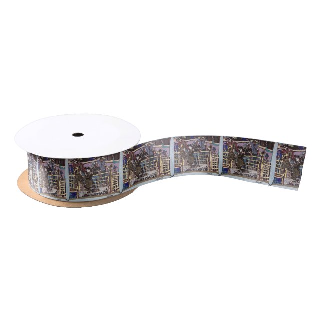 Stampede 8 seconds satin ribbon (Spool)
