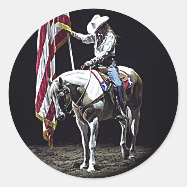Stampede Prayers Classic Round Sticker (Front)