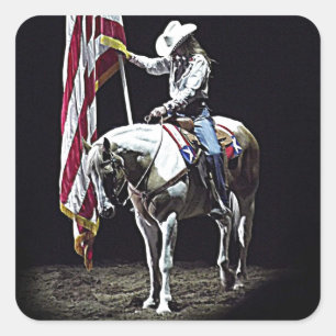 Stampede Prayers Square Sticker