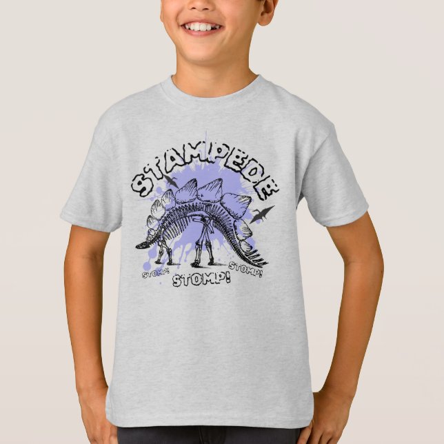 Stampede Stegosaurus Dinosaur T-Shirt (Front)