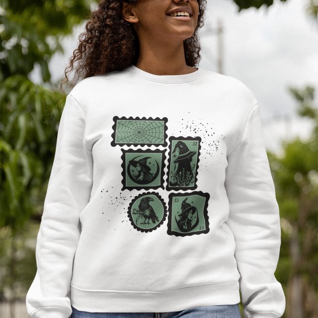 Stamps with Halloween Symbols  Sweatshirt (This item is for display purposes only to illustrate the design element. )