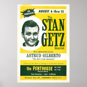 Stan Getz - Astrud Gilberto jazz poster - Girl