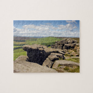 Stanage Edge in the Peak District souvenir photo Jigsaw Puzzle