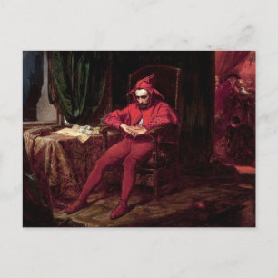 Stanczyk painting by Polish artist Jan Matejko Postcard