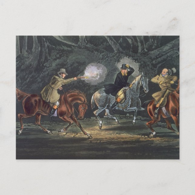 Stand and Deliver, aquatinted by E. Duncan Postcard (Front)