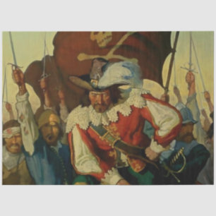 “Stand and Deliver” Pirate Art by NC Wyeth Tissue Paper