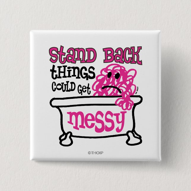 Stand Back 15 Cm Square Badge (Front)