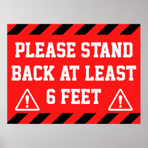 Stand Back 6 Feet Poster