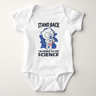 Stand Back - Adorable Cat Scientist Experimenting Baby Bodysuit