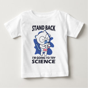 Stand Back - Adorable Cat Scientist Experimenting  Baby T-Shirt