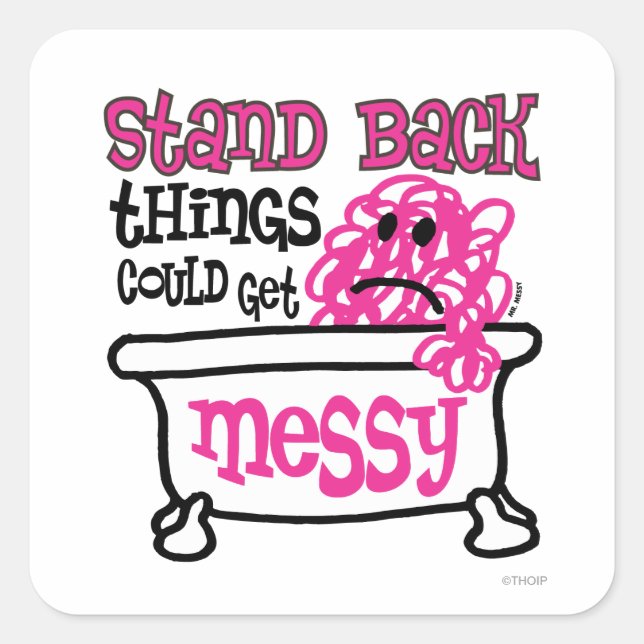 Stand Back Square Sticker (Front)