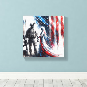 Stand beside our soldiers canvas print