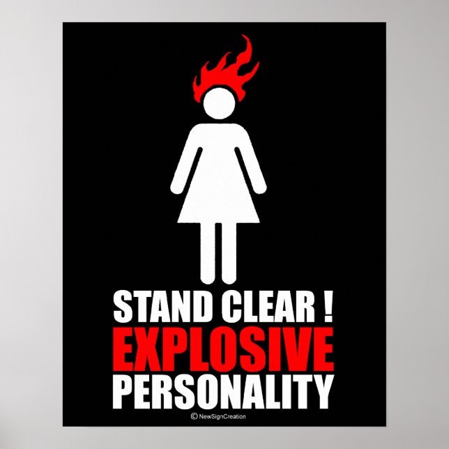 Stand clear! explosive personality poster (Front)