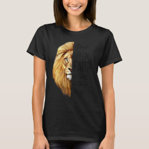 Stand Firm In Faith Be Brave Be Strong Jesus Lion  T-Shirt