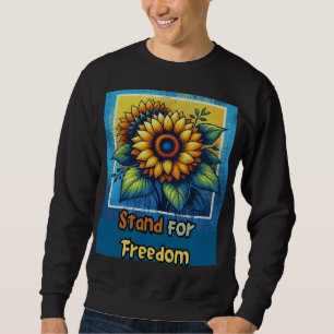 Stand for Freedom – Bold Sunflower Tribute Sweatshirt