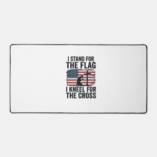 Stand for the Flag Kneel for the Cross Shirt Desig Desk Mat