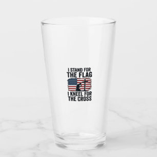 Stand for the Flag Kneel for the Cross Shirt Desig Glass