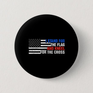 Stand for The Flag Memorial Day USA Flag Veteran 6 Cm Round Badge
