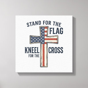 Stand for the Flag Patriotic Cross Design_1 Canvas Print
