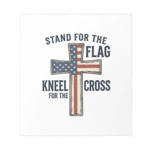 Stand for the Flag Patriotic Cross Design_1 Notepad
