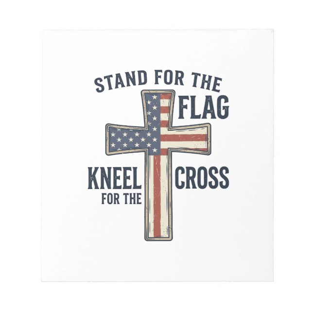 Stand for the Flag Patriotic Cross Design_1 Notepad (Front)