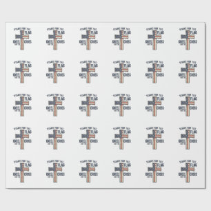 Stand for the Flag Patriotic Cross Design_1 Wrapping Paper