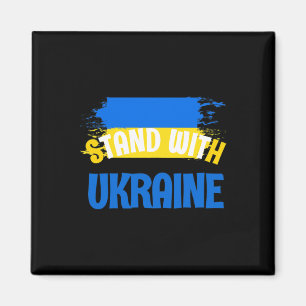 Stand For Ukraine Pin - I Support Ukrainian Nation Magnet