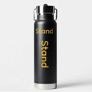 Stand Logo Black  Water Bottle