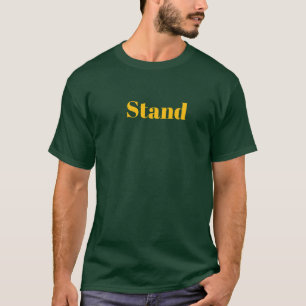 Stand Logo Forest Green Mens Cotton T-Shirt
