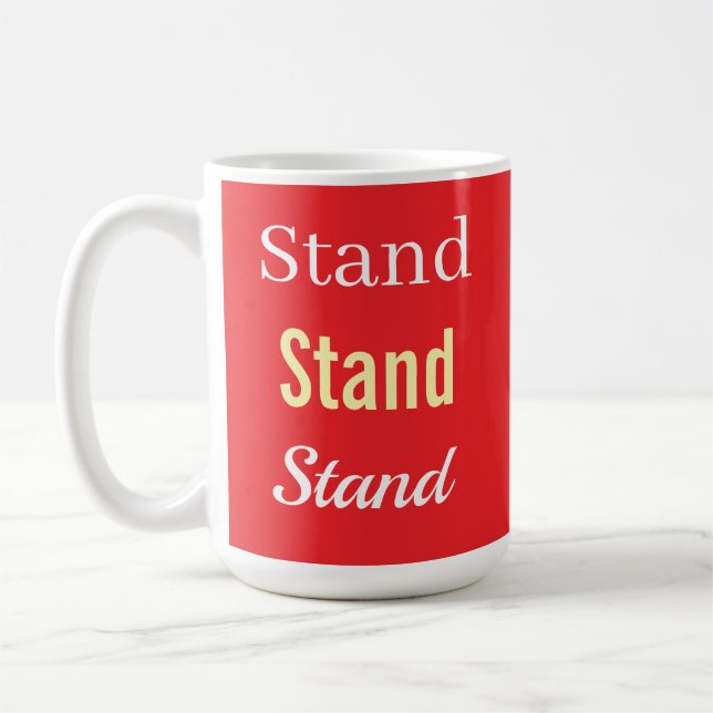 Stand Logo Red   Coffee Mug (Left)