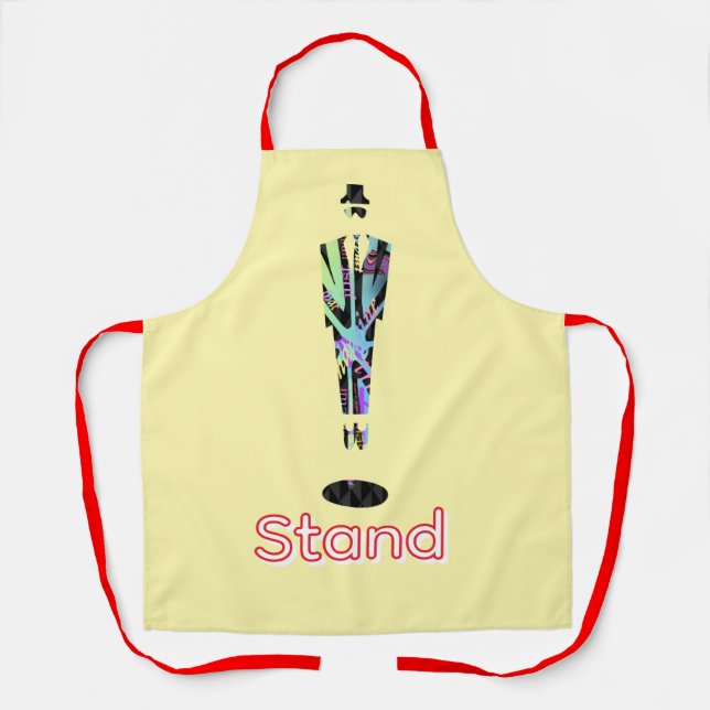 Stand Logo Solitary Man Yellow  Apron (Front)