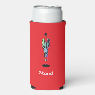Stand Man Red Seltzer Can Cooler