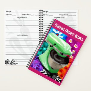 Stand Mixer Funky Art Personalised Recipe Notebook