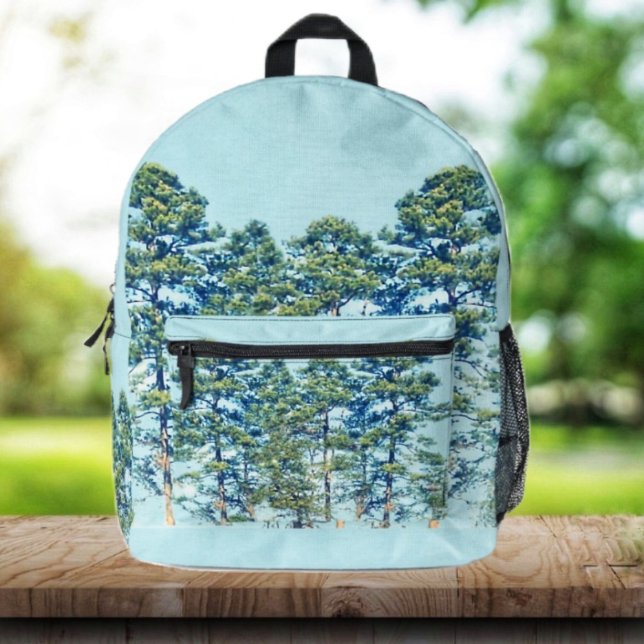 Stand Of Trees  Printed Backpack (A backpack to blend in with the outdoors!)